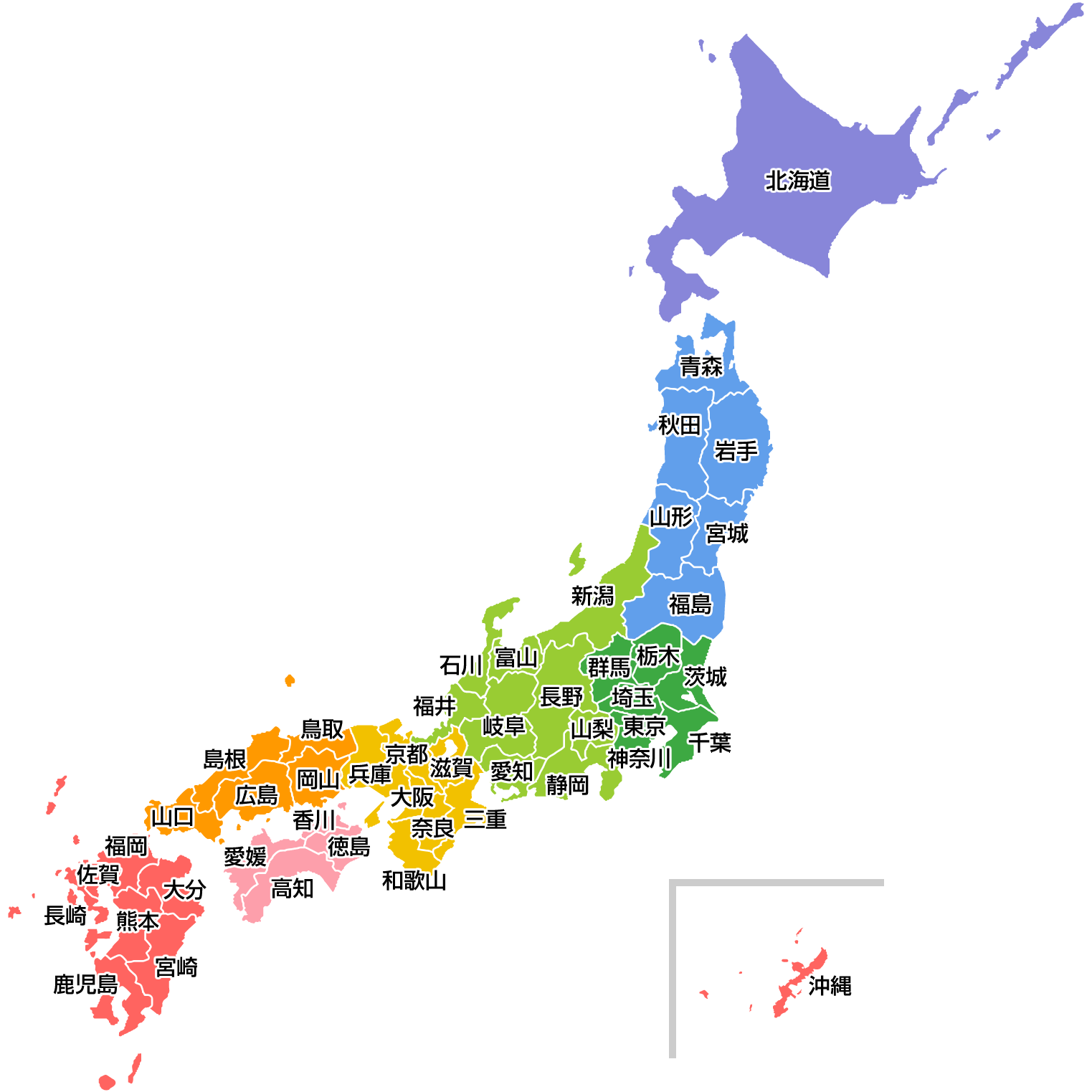 日本地図 イラスト